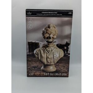 Ashland Halloween 14.5" Animated Skeleton Bust Moves Talks Spooky Decoration NEW
